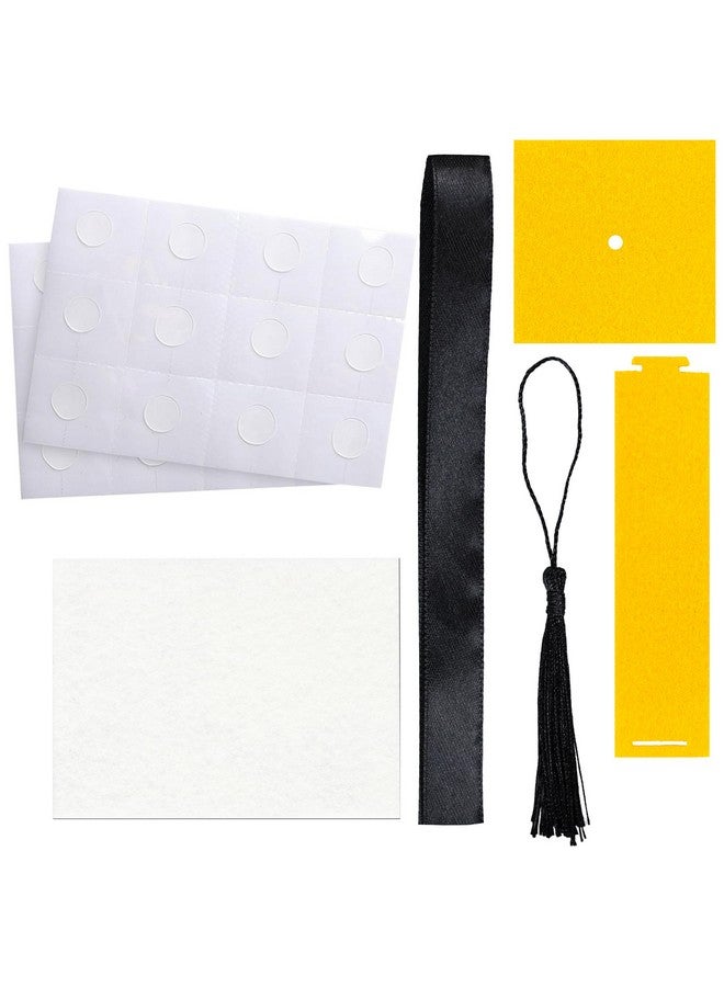Ephlyn 24 Pack 3D 2025 DIY Graduation Cap Cupcake Toppers and 24Pcs Diploma 2025 Congrats Grad Cupcake Picks with Tassels for School Boys Girls Graduate Party Cake Decorations Supplies Gold Black - Image 3