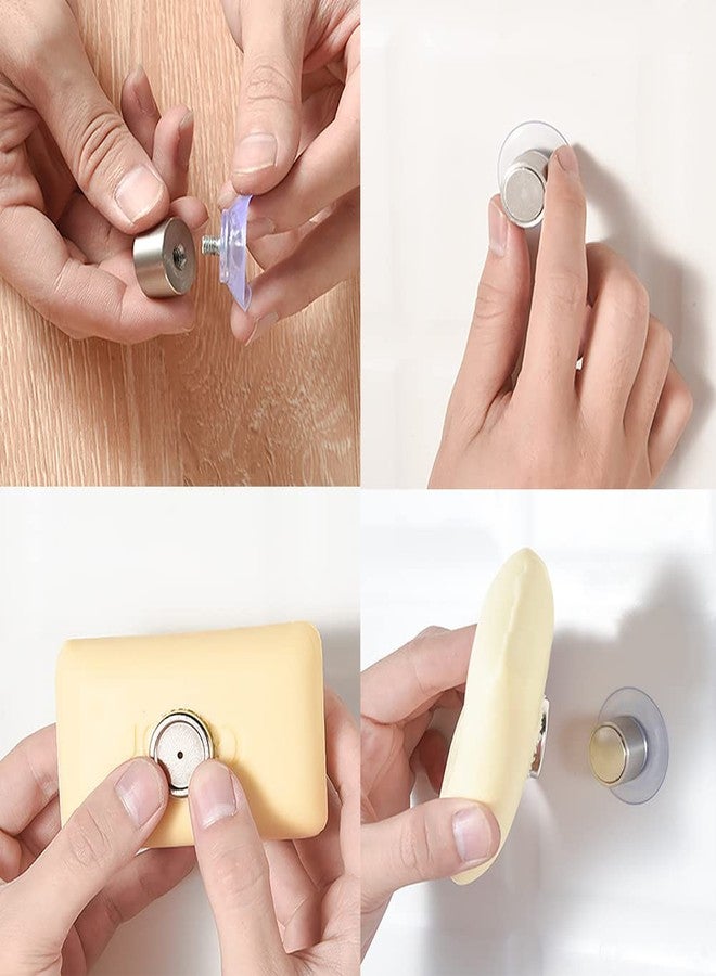 EMVANV 2pcs Magnetic Suction Bar Soap Holder Organizer - Self Draining Soap Dishes for Bathroom and Kitchen - Image 5