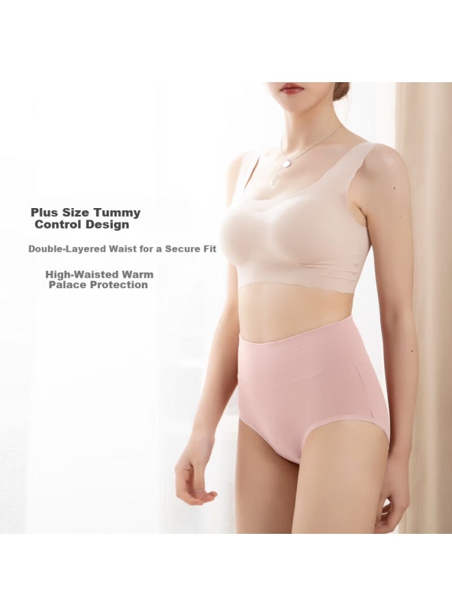 Youngyell Women's Cotton 7a Antibacterial High Waist Plus Size 200 Pounds Seamless Tummy Control Lifting Hip Summer Thin Shorts - Image 2