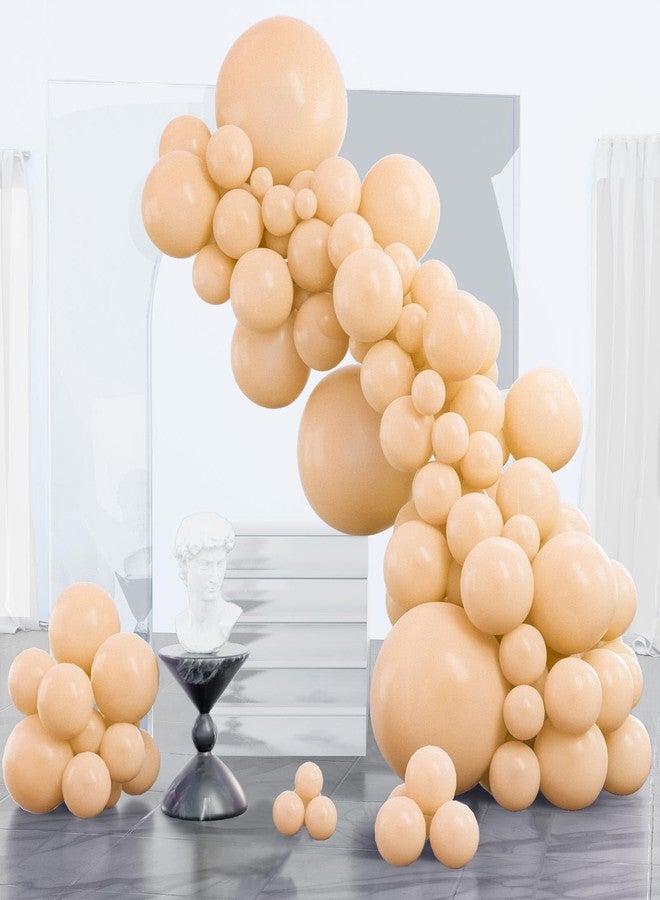 PartyWoo Retro Apricot Balloons, 85 pcs Apricot Balloons Different Sizes Pack of 18 Inch 12 Inch 10 Inch 5 Inch for Balloon Garland as Birthday Decorations, Party Decorations, Baby Shower Decorations - Image 1