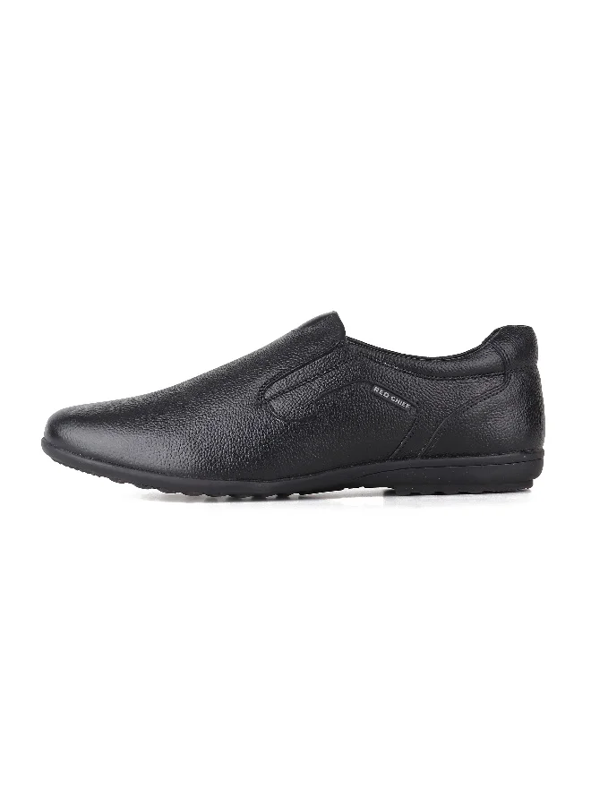 Red Chief Black Low Ankle Slip On Formal Shoe - Rc3512 001