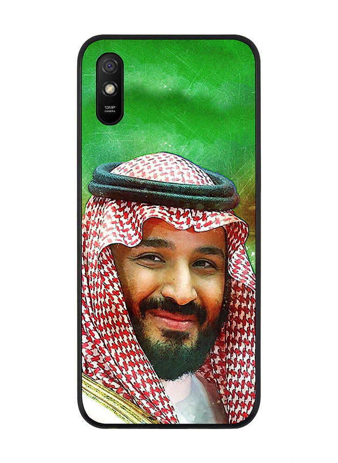 Stylizedd Rugged Black edge case for Redmi 9A 4G Slim fit Soft Case Flexible Rubber Edges Anti Drop TPU Gel Thin Cover - HH Mohammed Bin Salman  - Image 1