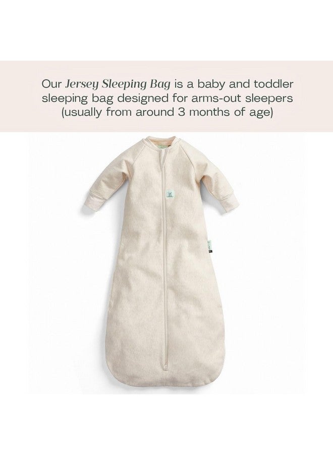 ergoPouch 1.0 Tog Jersey Sleeping Bag - Organic Cotton Baby Sleeping Bag, Made Of Soft & Breathable Material (Oatmeal Marle, 3-12 Months)  - Image 3