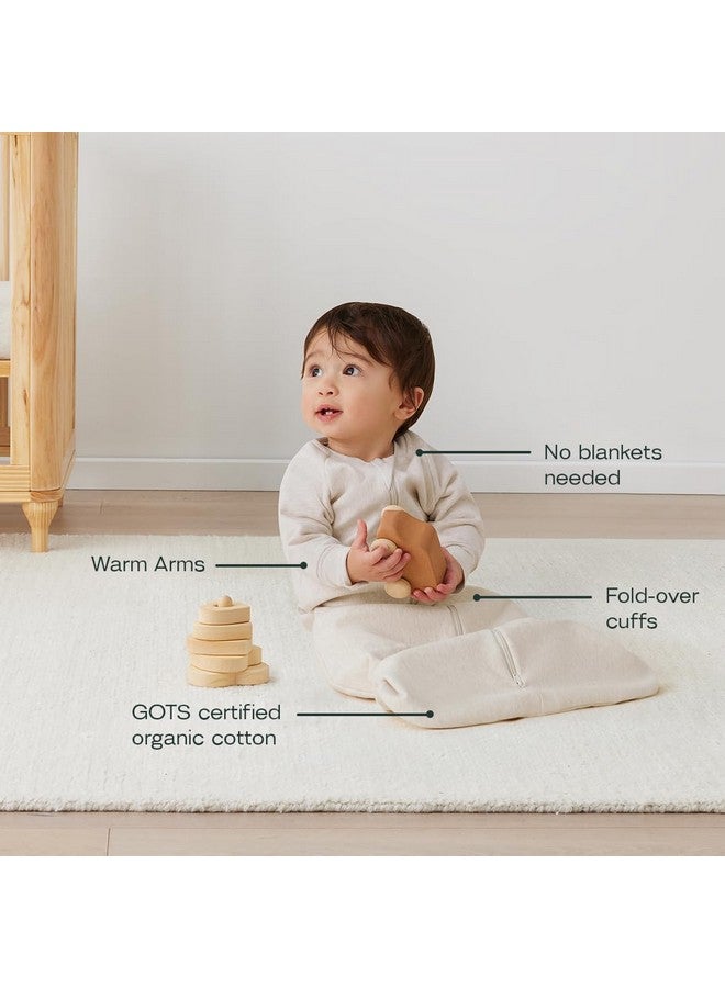 ergoPouch 1.0 Tog Jersey Sleeping Bag - Organic Cotton Baby Sleeping Bag, Made Of Soft & Breathable Material (Oatmeal Marle, 3-12 Months)  - Image 4