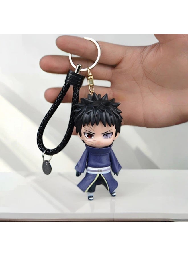 عام ناروتو أوبيتو اوتشيها يدوية الصنع نموذج الديكور أنيمي سلسلة مفاتيح من الكرتون قلادة مجوهرات - Image 1