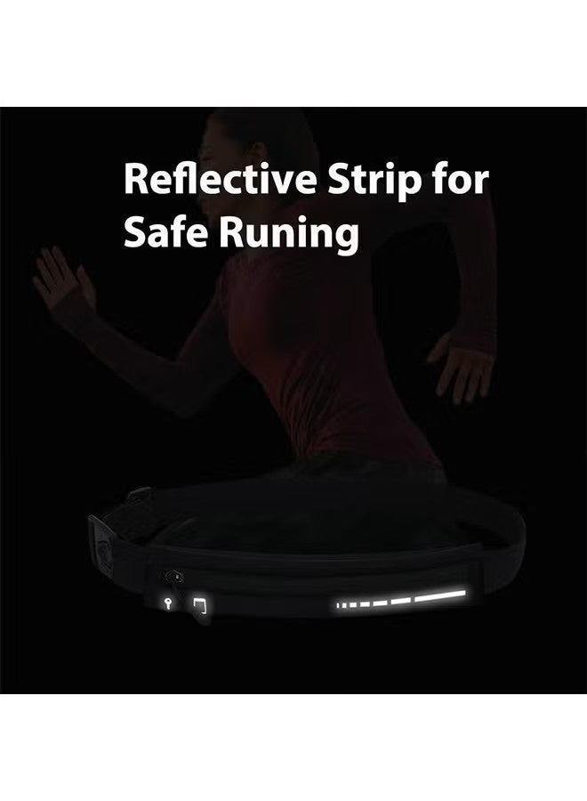 اترجسز رقيق حزام تشغيل للنساء الرجال,Runners حزمة حامل الهاتف,تشغيل حقيبة حزام الخصر للتمرين الركض,المال حزام تشغيل إكسسوارات المعدات (أسود) - Image 4