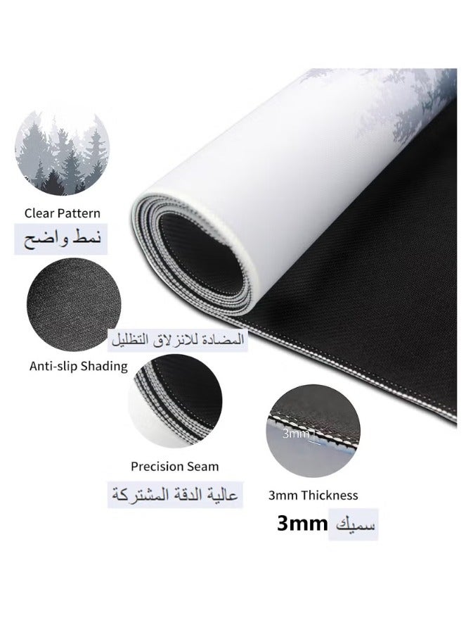 FLOWING Large Mouse Pad 900x400mm Extended Mouse Pad Non-Slip Rubber Base Gaming Mouse pad Office Desk Mat Desk Pad Smooth Cloth Surface Keyboard Mouse Pads - Image 3
