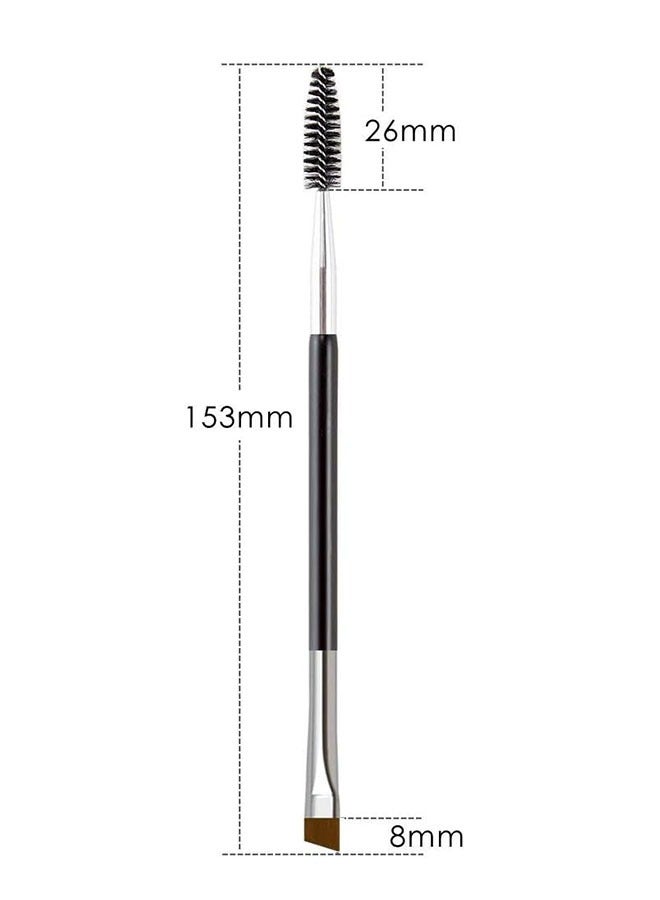 Generic 1 Pcs Dual Ended Eyebrow Brushes Professional Angled Lash Brushes Wooden Spoolie Brushes Eyebrow Combs for Women (Black)  - Image 5