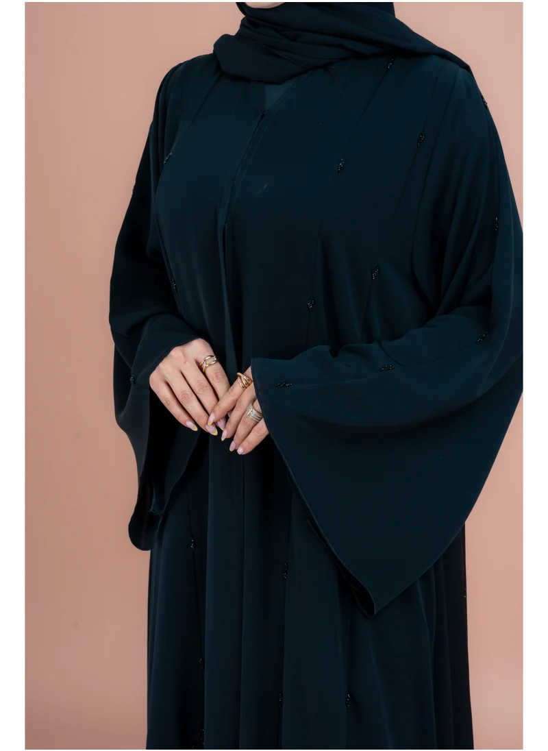 اكسا عباية كلاسيكية شغل يدوي دقيق AIK158 اسود