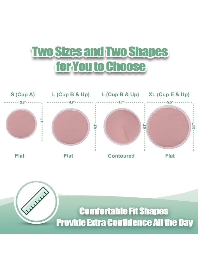 wegreeco Nursing Breast Pads (14 Pack) + Laundry Bag & Travel Storage Bag, 4.7 inch Option - Washable & Reusable Breastfeeding Nursing Pads (Mild, Large) - Image 5