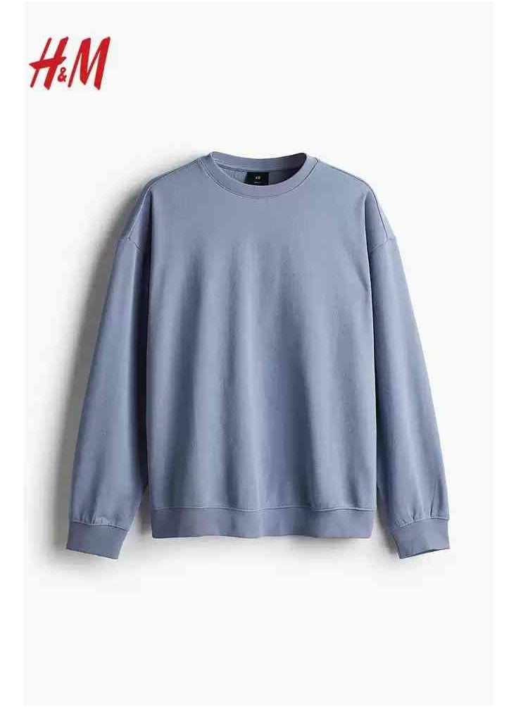 H and M - HM New Fashionable Casual Round Neck Loose American Long Sleeved Sweatshirt - Image 1