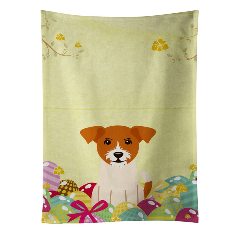 Caroline's Treasures ""Caroline's Treasures Easter Eggs Jack Russell Terrier Kitchen Towel  Multicolor  25"""" x 15"""""" 