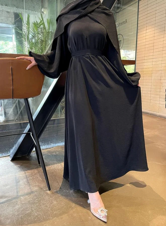 تايك تو فستان طويل بأكمام بالون سادة