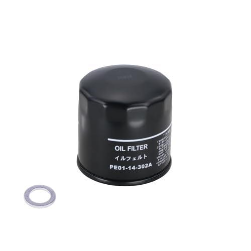 Kefly PE01-14-302A Engine Oil Filters Fits for Mazda 3 6 CX-3 CX-30 CX-5 CX-50 MX-5 Miata, with Drain Plug Gasket (1PCS) - Image 1