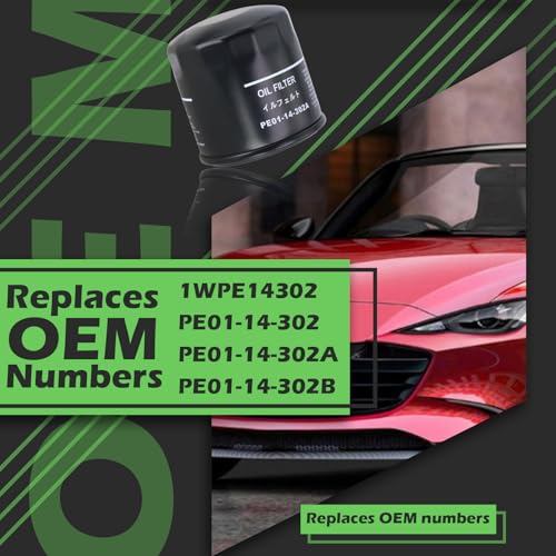 Kefly PE01-14-302A Engine Oil Filters Fits for Mazda 3 6 CX-3 CX-30 CX-5 CX-50 MX-5 Miata, with Drain Plug Gasket (1PCS) - Image 3