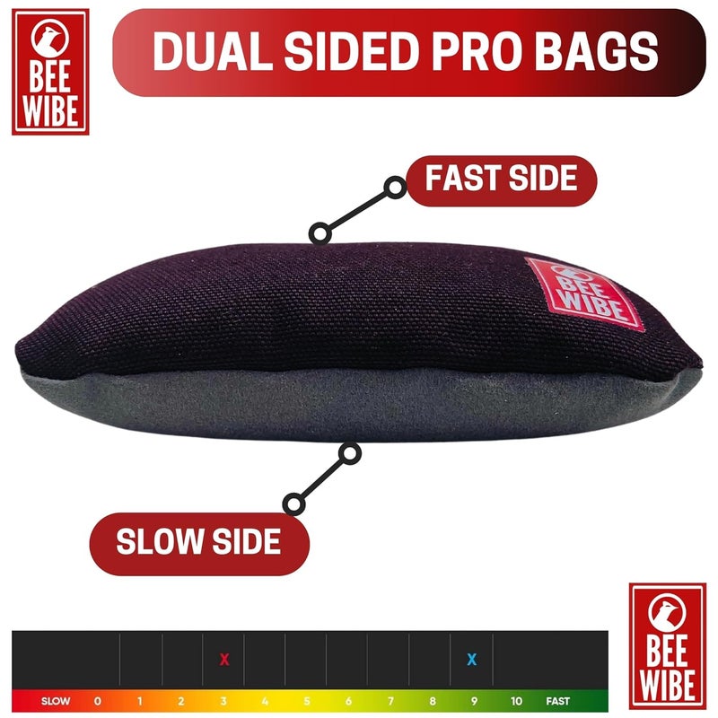 BEEWIBE Set of 8 Official Regulation Cornhole Bags - Dual-Sided, Weather-Resistant Bean Bags for Professional and Casual Play - Includes Convenient Tote Bag (Brown/Grey) - Image 2