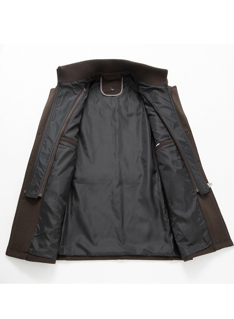 Loquat Autumn and Winter Men's Business Woolen Coat Fashion Double Collar Cold Resistant Woolen Men's Coat - Image 2
