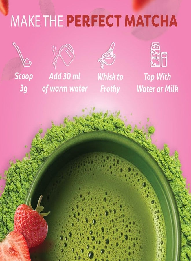 Bree Matcha Strawberry Matcha Powder (50g) | Japanese Green Tea from Kagoshima | Boost Energy & Focus | Rich in Antioxidants | Smooth Strawberry Taste - Image 4