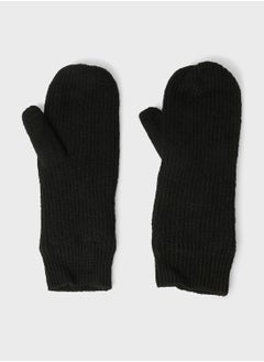 PIECES Ribbed Knit Mittens  - Image 2
