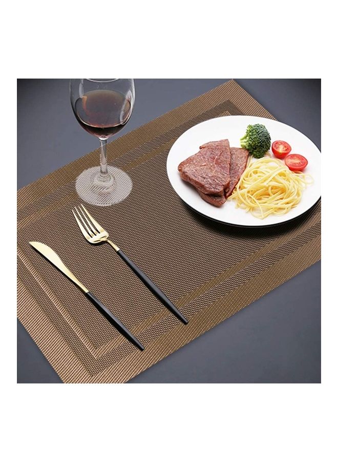 NIBEMINENT 6-Piece Placemat Set Brown 45x30cm - Image 3