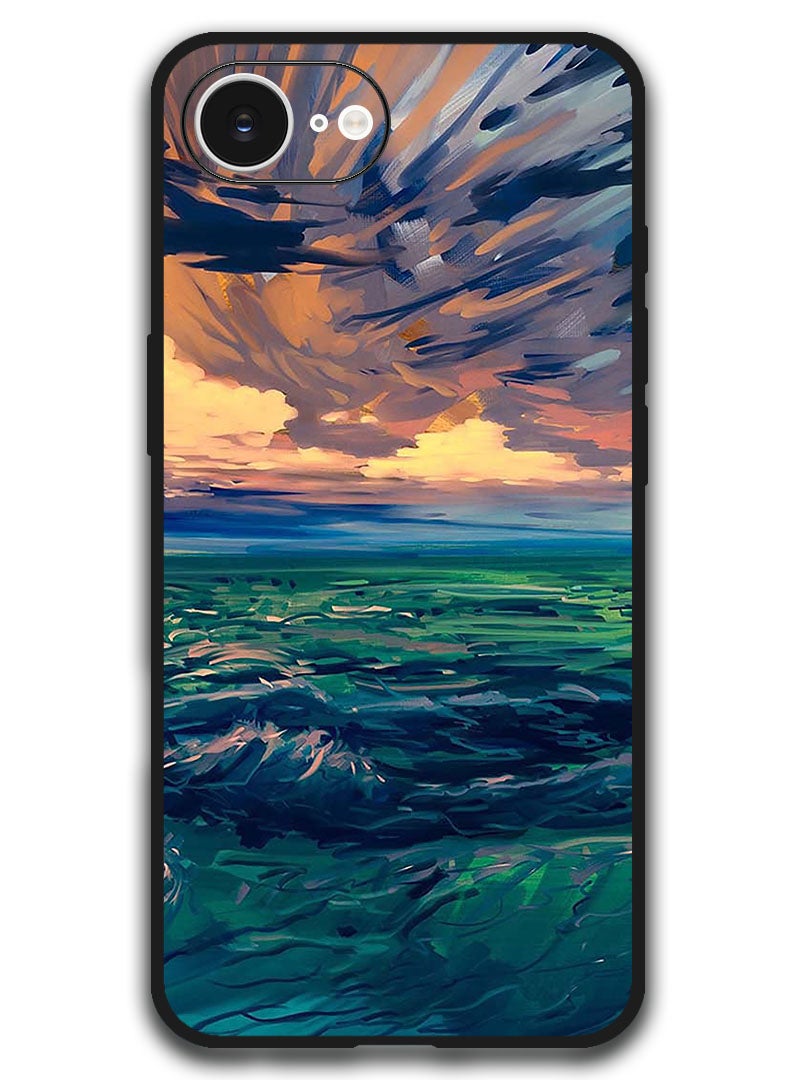 Theodor Case Compatible with Apple iPhone 17e / 16e 6.1 Inch Protection Shockproof Bumper Cover - Landscape - Image 1