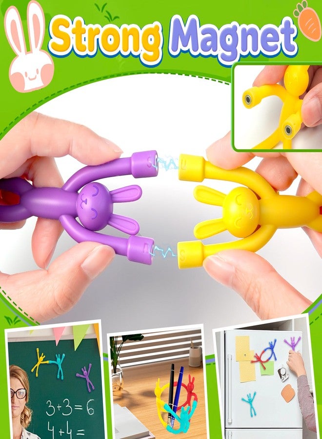 CHESLICR Easter Basket Stuffers for Toddlers Easter Gifts for Kid 5Pcs Magnetic Fidget Travel Toys Easter Egg Fillers Magnet Bunny People for Toddler Boy Girls Airplane Car Road Trip Activities Sensory Toys - Image 3