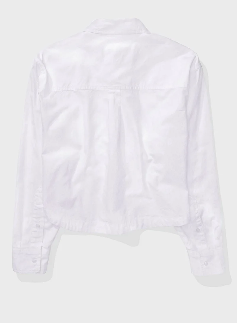 American Eagle  Button Down Crop Shirt for Women | Best Price UAE