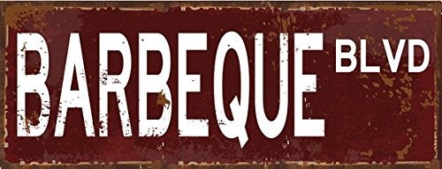 Homebody Accents Barbeque BLVD Metal Street Sign, PatioDecor, Outdoor Living, KitchenDecor - Image 3