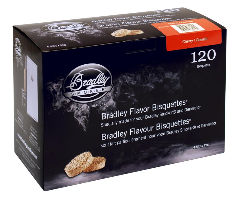 Bradley Smoker Bisquettes for Grilling and BBQ, Cherry Wood Blend, 120 Pack - Image 1