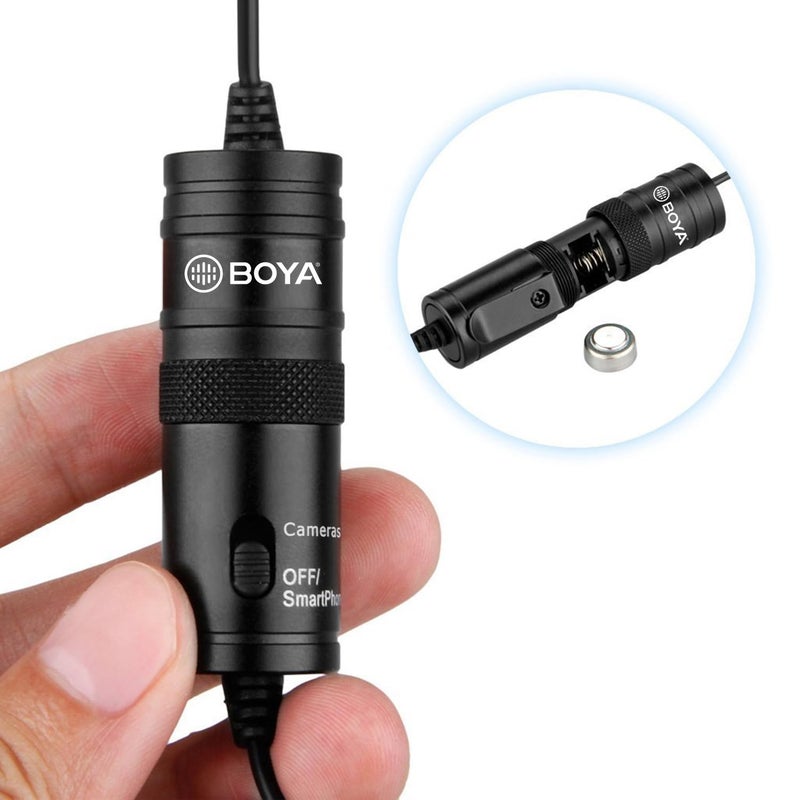BOYA BY-M1 3.5mm Electret Condenser Microphone with 1/4" adapter for Smartphones iPhone DSLR Cameras PC - Image 3