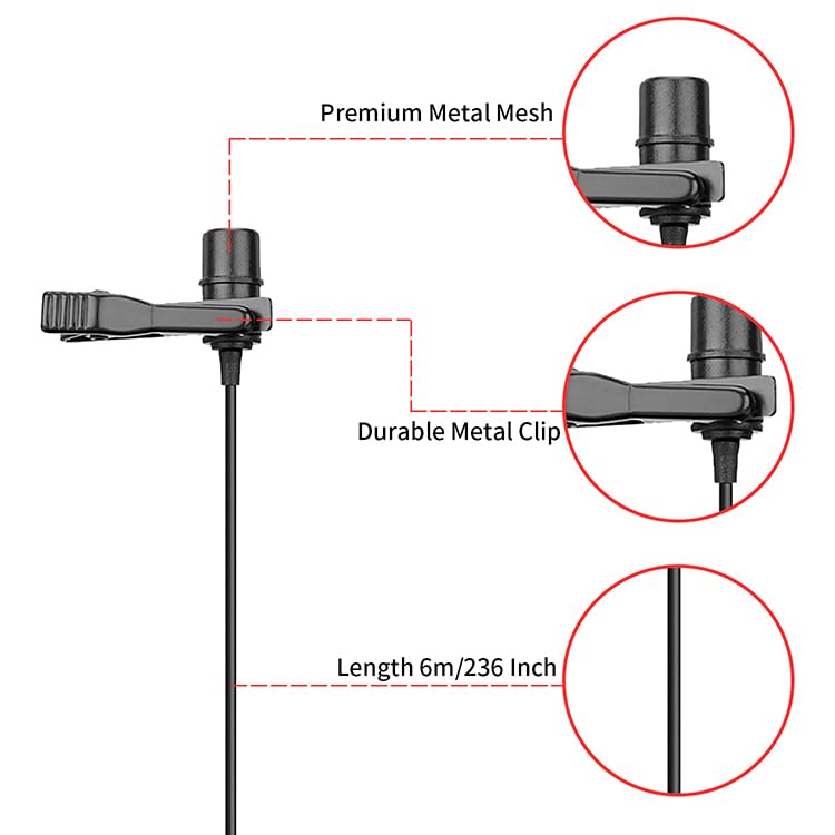 BOYA BY-M1 3.5mm Electret Condenser Microphone with 1/4" adapter for Smartphones iPhone DSLR Cameras PC - Image 5