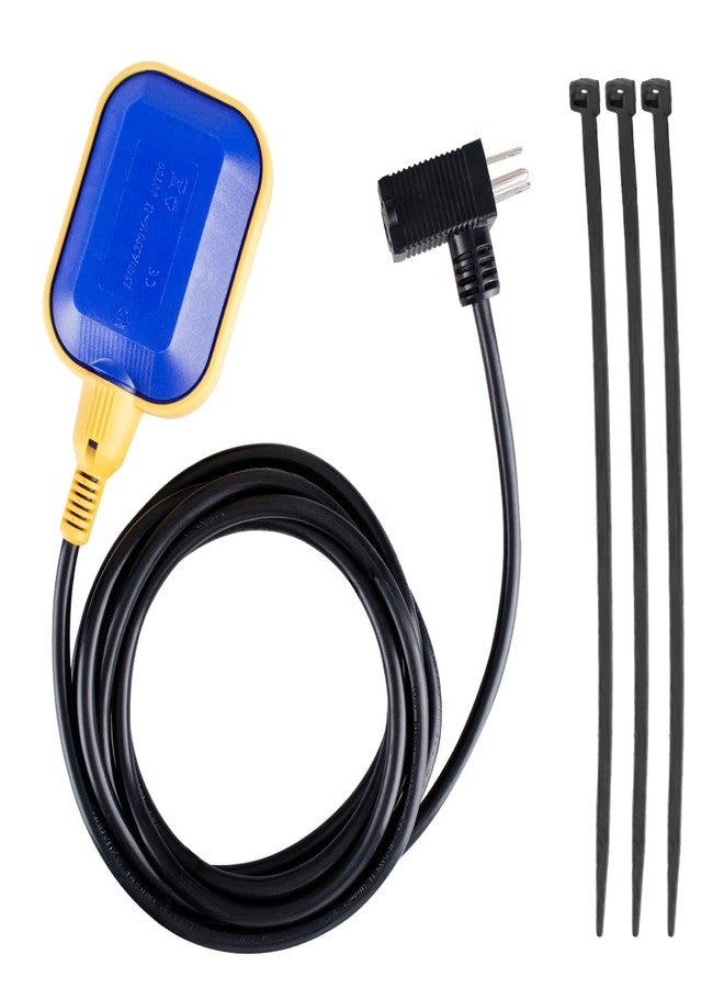 MARSTEK Universal Tethered Float Switch with 10ft Cable - Ideal for Sump Pumps, Water Tanks, Sewage Pools, and More - 16 Amp Maximum Pump Run Current, IP68 Waterproof - Image 1