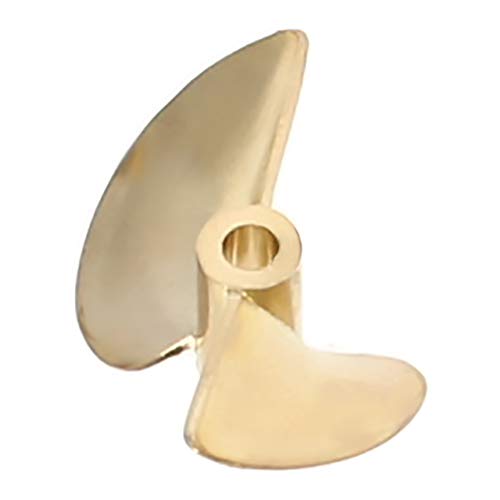 Fielect 2 Blades CCW Propeller for Ship Model Rc Boat Propeller Model Golden Brass Paddle 32mm Diameter 14 Pitch 318mm Hole Dia - Image 1