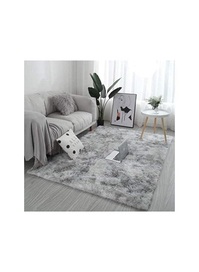 The Bros Area Rugs Soft Fluffy Carpets For Living room Shaggy Rug Modern Area Rug For Bedroom Anti-Slip Rugs For Kids Room Indoor Home Decorative Carpet (Grey White, 160 x 200cm) - Image 2