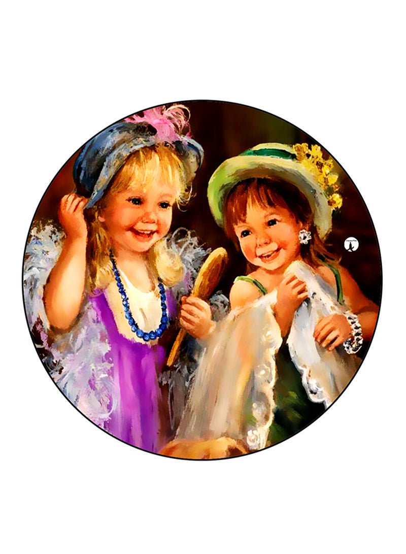 RKN Vintage Art Printed Large Pin Multicolour - Image 2