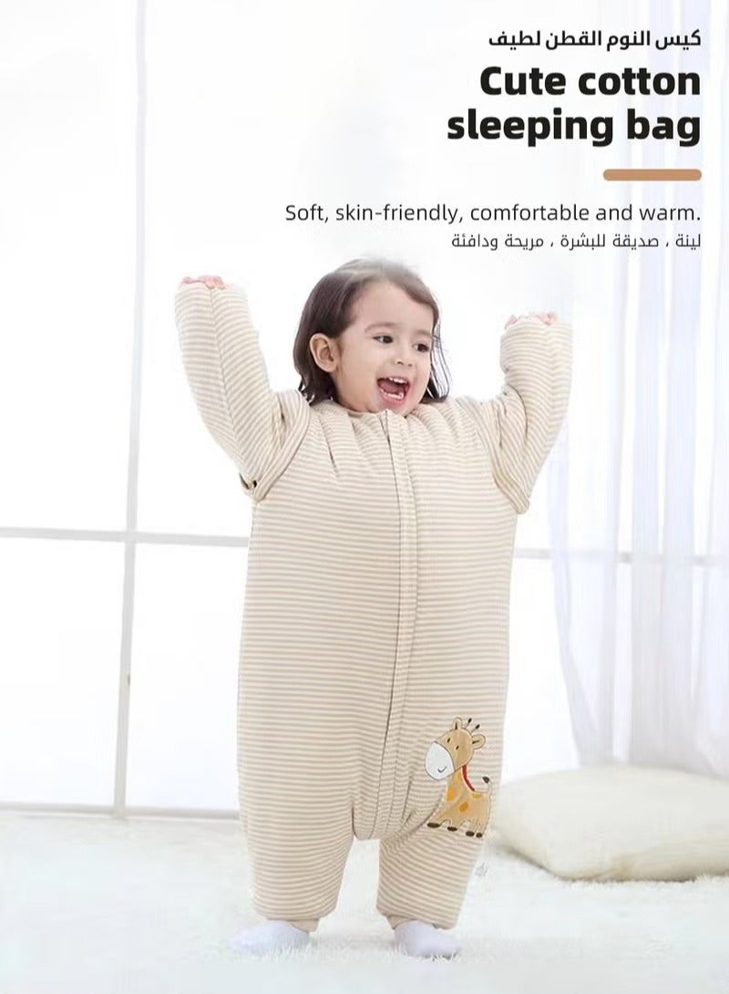 DOOKOO Baby Sleep Sack, Soft Baby Sleeping Bag, Swaddling Blanket, Swaddle Wrap, Pure Cotton Wearable Blankets with Removable Sleeves and Legs, Easy Zip Access Nappy Change, for Newborn Babies 6-18 Months - Image 2