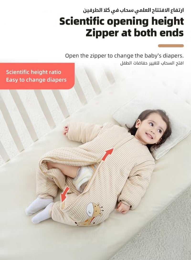 DOOKOO Baby Sleep Sack, Soft Baby Sleeping Bag, Swaddling Blanket, Swaddle Wrap, Pure Cotton Wearable Blankets with Removable Sleeves and Legs, Easy Zip Access Nappy Change, for Newborn Babies 6-18 Months - Image 5