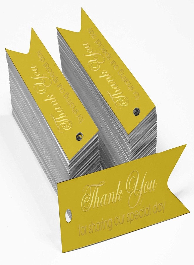 Inkdotpot Gold Foil Thank You for Sharing Our Special Day Bridal Shower Tags Favor Hang Paper Tags 100 Pieces - Image 2