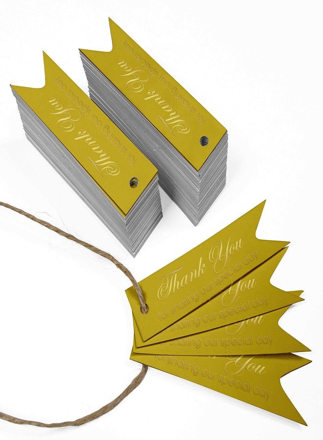 Inkdotpot Gold Foil Thank You for Sharing Our Special Day Bridal Shower Tags Favor Hang Paper Tags 100 Pieces - Image 3
