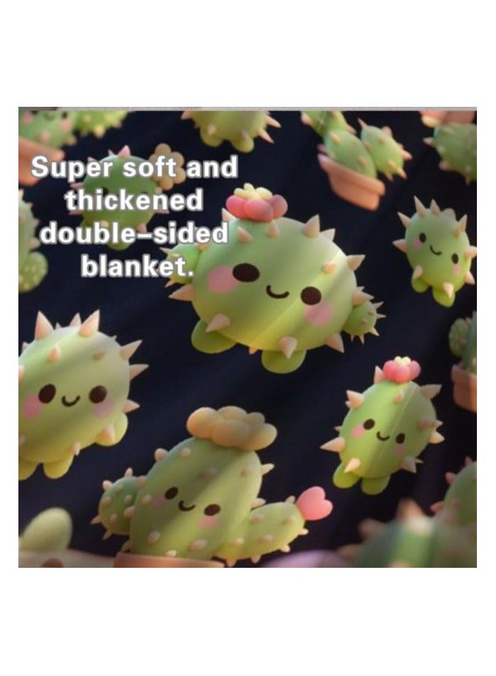 عام بطانية رقيقة من الفانيلا (دافئة ومريحة، ومناسبة للنوم واستخدام الألعاب وإزالة الغبار ومقاومة للرمل) 150 سم * 200 سم - 786 - Image 5