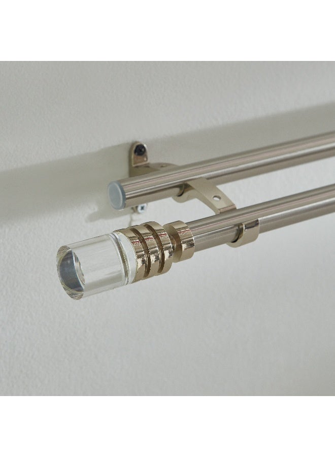 Vista Steel Extendable Double Curtain Rod 320 x 1.9 cm