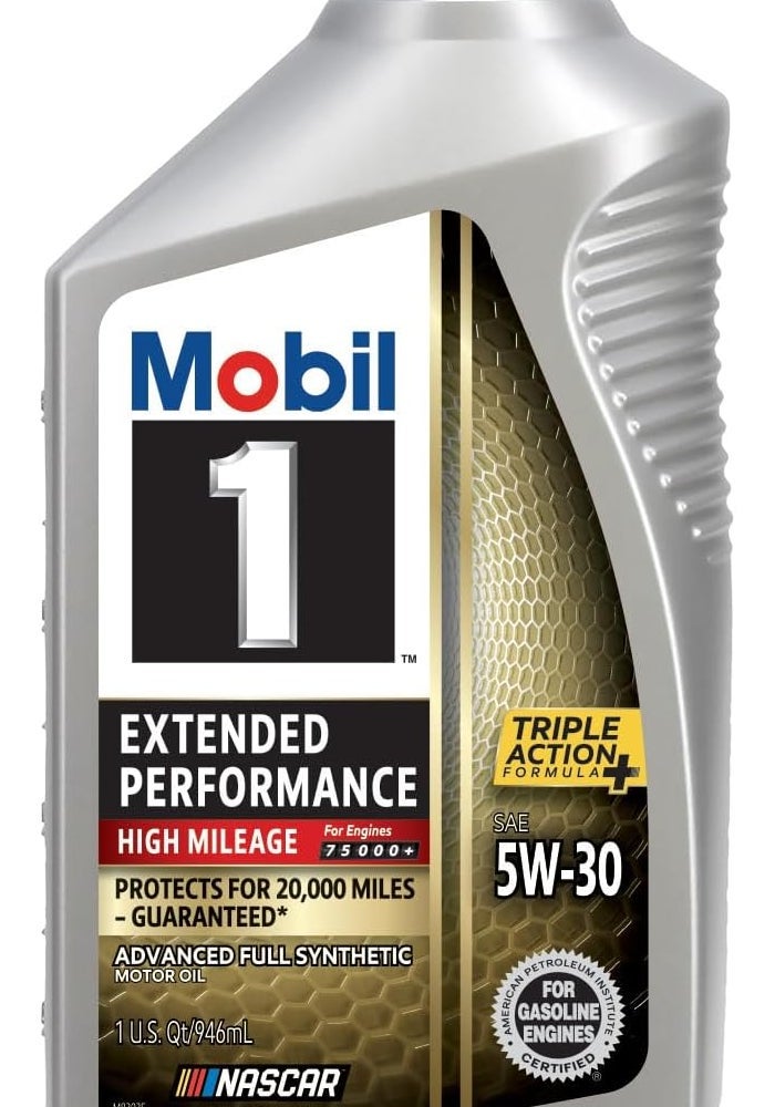 Mobil 1 Extended Performance High Mileage Full Synthetic Motor Oil 5W-30, 1 Quart (6-pack) - Image 3