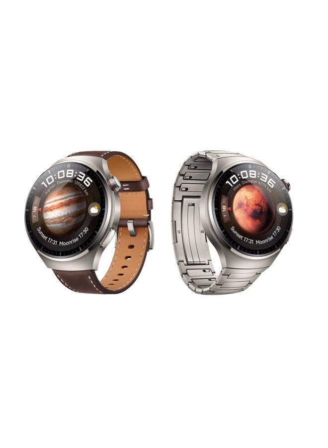 Smart Watch 4 Pro with 1.5-inch circular AMOLED screen, Bluetooth call reception, Always On Display feature, battery life lasting days, with a metal and a leather strap - Image 2