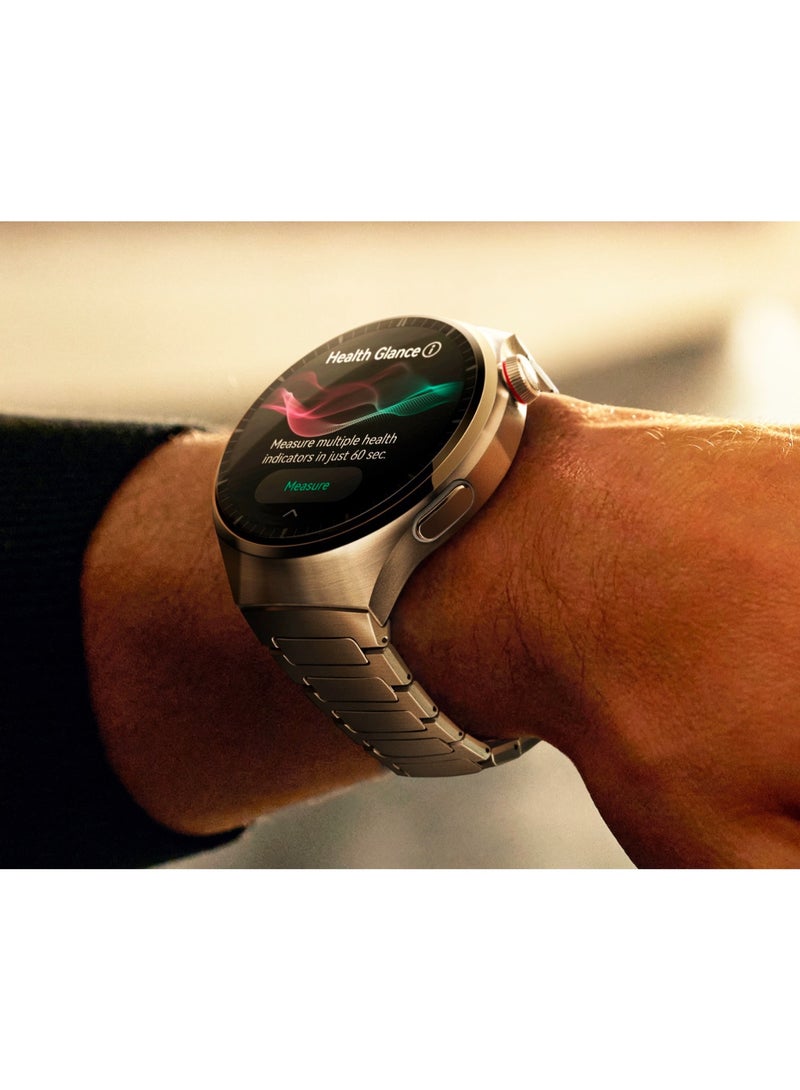 Smart Watch 4 Pro with 1.5-inch circular AMOLED screen, Bluetooth call reception, Always On Display feature, battery life lasting days, with a metal and a leather strap - Image 4