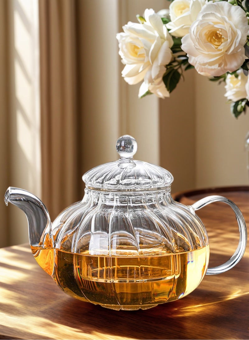 لوبيتيز زجاج إبريق الشاي مع فلتر ، إبريق الشاي مع فضفاضة زجاج فلتر ، مقاومة للحرارة زجاج البورسليكات إبريق الشاي مع انفصال فلتر ، إبريق الشاي مع التخزين الآمن - Image 1