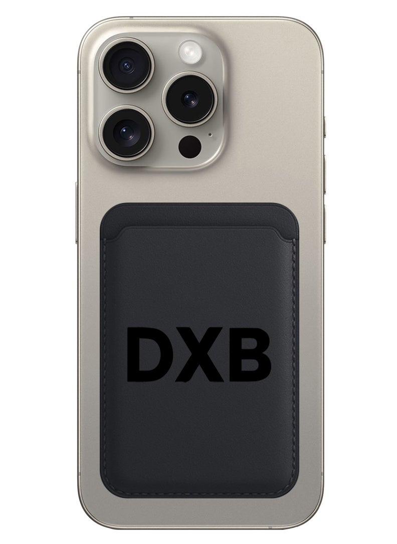 Theodor Magnetic Wallet, Compatible with MagSafe Wallet, for iPhone Wallet, for iPhone 16/15/14/13/12 Series, Not for iPhone 13/12 mini, 3 Card Holder, Vegan Leather, Black - DXB Black  - Image 1