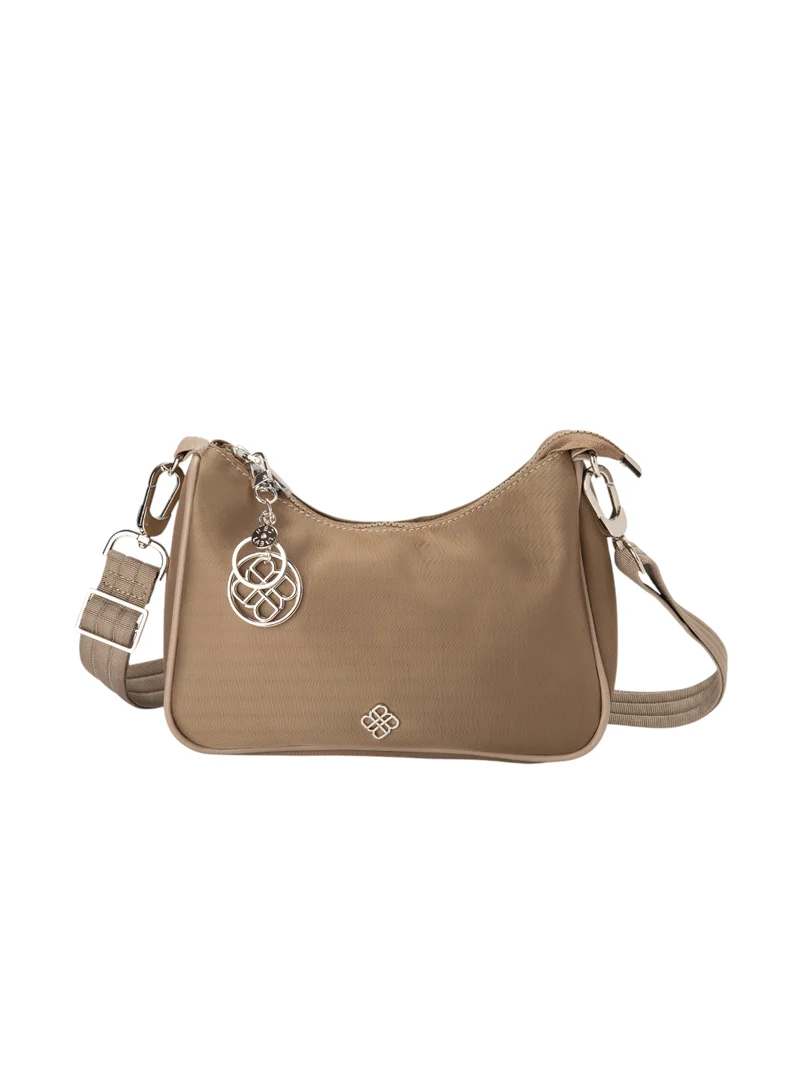 Bata Embellished Sling Bag Beige