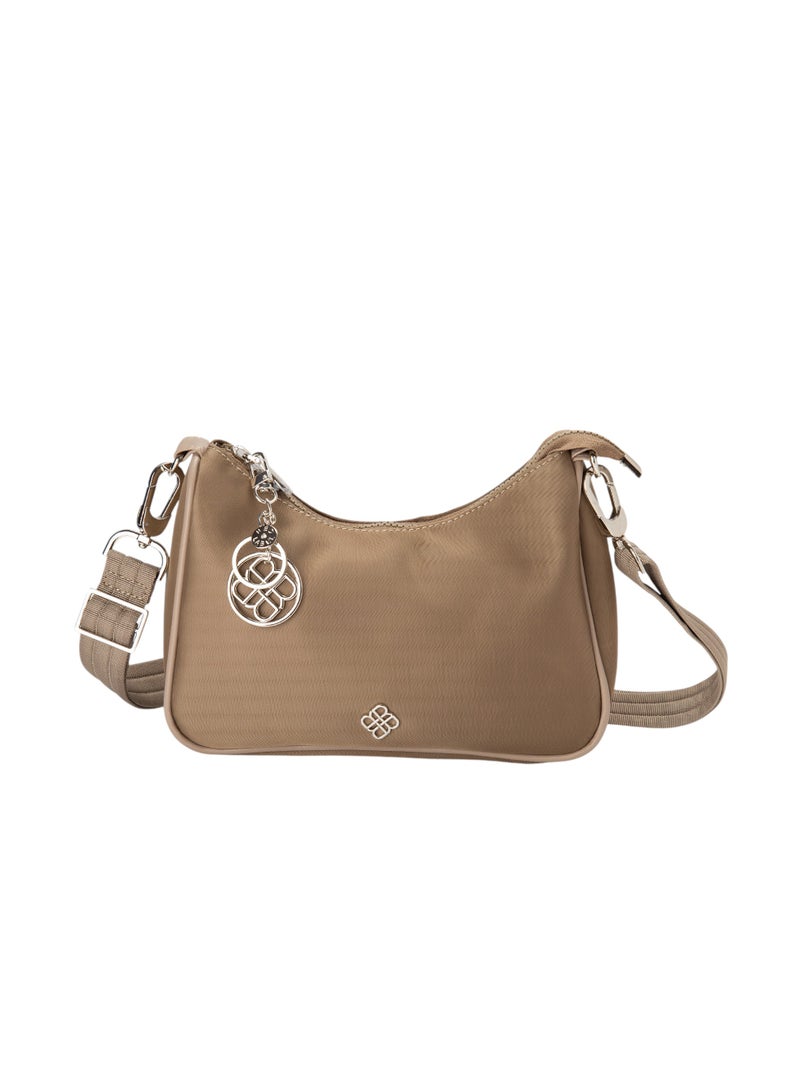 Bata Embellished Sling Bag Beige - Image 1