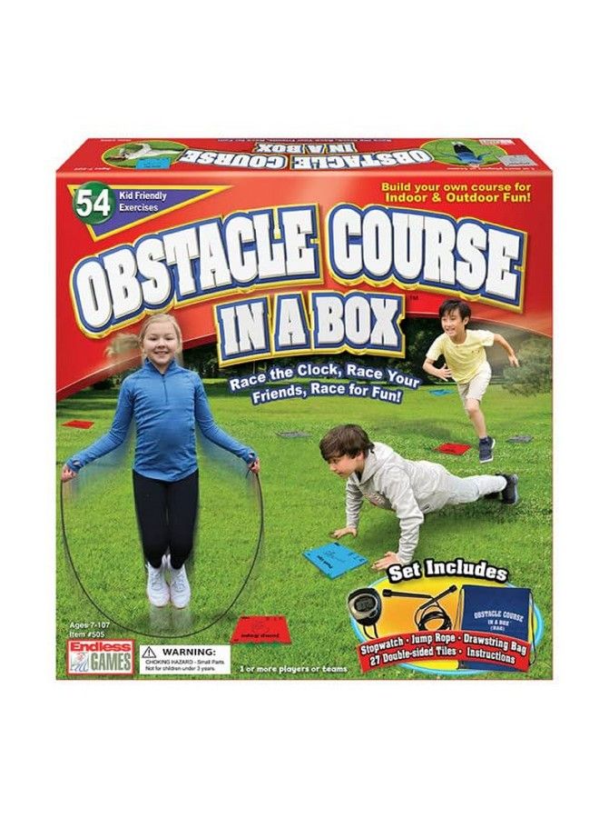 Endless Games Obstacle Course In A Box Indoor & Outdoor Game With 54 Fun Physical Challenges For 1 Or More Players - Image 1
