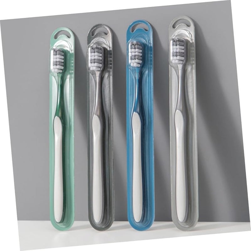 8Pcs Mens Hard Manual Toothbrush Large Head Ergonomic Design For Plaque Removal - Image 3